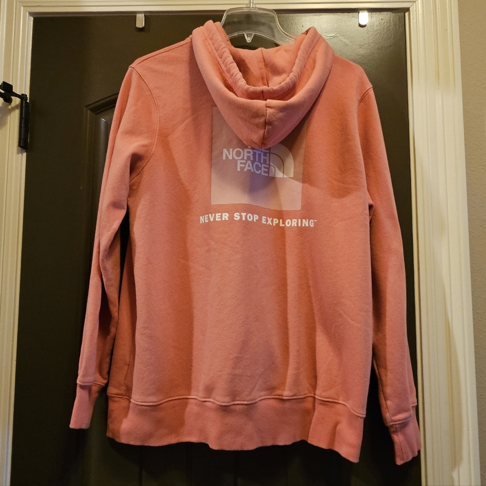 Women's The North Face Box NSE Pullover Hoodie Light Mahogany (Peach) - Size L - Picture 6 of 10